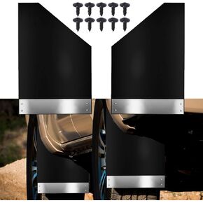 4PCS Universal Mud Flaps Splash Guards Car Mudguard with Night Reflectors Mudflaps and Accessories Set, Front and Rear Protection for Trucks Cars SUVs Vans (Black)