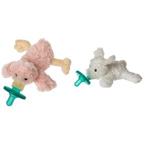 Mary Meyer WubbaNub Infant Pacifier, 6-Inches, Blush Putty Duck and Putty Bunny 2-Pack