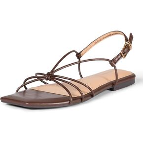 Amazon Essentials Women's Strappy Flat Sandals