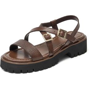 BEAU TODAY Women's Platform Sandals, Gladiator Sandals for Women, Womens Lightweight Fisherman Platform Sandals, Fashion Open Toe Chunky Sandals