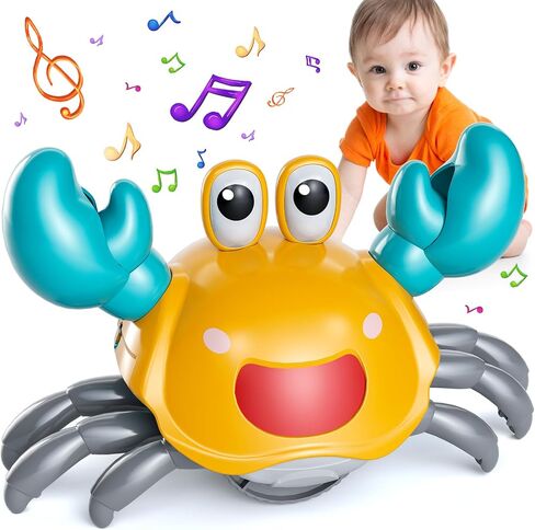 Crawling Crab Baby Toy, Infant Tummy Time Walking Dancing Moving Crab Toys for Babies, Toddler Birthday Gifts in Kuwait