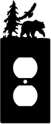Eagle & Bear Light Switch Covers Wall Plate, Metal Decorative Plates Outlet Covers (GFCI) in Saudi Arabia