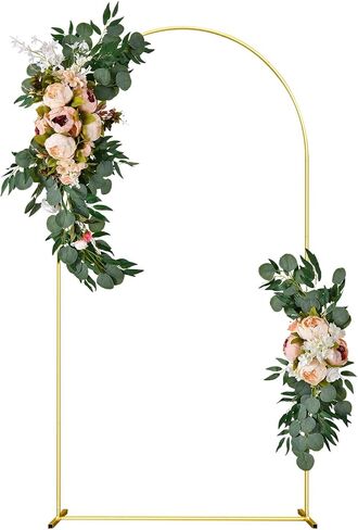 Wedding Arch Backdrop Stand 7.2FT Gold Wedding Balloon Arched Backdrop Stand Square Arch Frame for Birthday Party Bridal Baby Shower Ceremony Decoration in Saudi Arabia