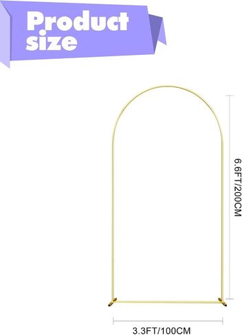 Wedding Arch Backdrop Stand 7.2FT Gold Wedding Balloon Arched Backdrop Stand Square Arch Frame for Birthday Party Bridal Baby Shower Ceremony Decoration in Saudi Arabia
