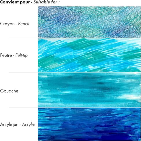 Clairefontaine - المرجع 96538C - لوحة ورق لاصقة متعددة التقنيات من Paint'ON (40 ورقة) - مقاس A5، ورق ثقيل الوزن 250 جرامًا للمتر المربع، ورق ملون طبيعي، خالي من الأحماض، درجة حموضة محايدة in Saudi Arabia