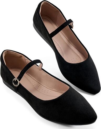 Aomigoct Ballet Flats Shoes for Women: Black 8 Dressy Comfortable Wedding Flat - Ladies Dress Casual Walking Shoe in Saudi Arabia