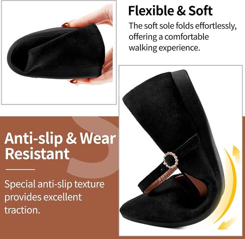 Aomigoct Ballet Flats Shoes for Women: Black 8 Dressy Comfortable Wedding Flat - Ladies Dress Casual Walking Shoe in Saudi Arabia