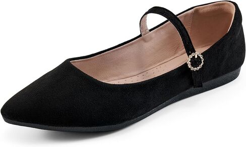 Aomigoct Ballet Flats Shoes for Women: Black 8 Dressy Comfortable Wedding Flat - Ladies Dress Casual Walking Shoe in Saudi Arabia