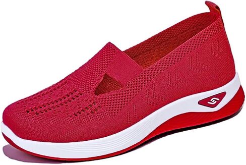 Women Footwear Orthopedic Sneakers Woven Breathable Running Shoes Arch Support Walking Shoes Soft Sole Shoes Cloud Slide Orthopedic in Saudi Arabia