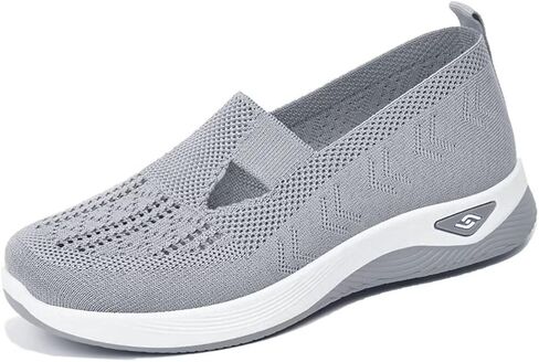 Women Footwear Orthopedic Sneakers Woven Breathable Running Shoes Arch Support Walking Shoes Soft Sole Shoes Cloud Slide Orthopedic in Saudi Arabia