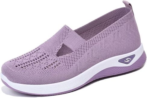 Women Footwear Orthopedic Sneakers Woven Breathable Running Shoes Arch Support Walking Shoes Soft Sole Shoes Cloud Slide Orthopedic in Saudi Arabia