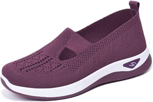 Women Footwear Orthopedic Sneakers Woven Breathable Running Shoes Arch Support Walking Shoes Soft Sole Shoes Cloud Slide Orthopedic in Saudi Arabia