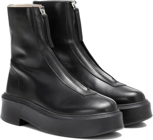 Women Suede Platform Ankle Boots Round Toe Comfortable Chelsea Boots Casual Chunky Low Heel Short Boots with Front Zipper in Saudi Arabia