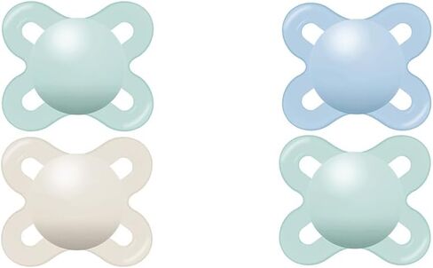 MAM Original Start Matte Newborn Baby Pacifier Pack of 2 ، Boy Pack of 2 ، Case Schedizer ، الأفضل للرضع الرضاعة للجنسين والبنين 0-3 أشهر in Saudi Arabia