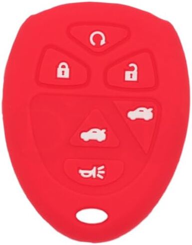 Silicone Cover Protector Case Holder Skin Jacket Compatible with CHEVROLET BUICK GMC CADILLAC SATURN 6 Button Remote Key Fob CV4608 Deep Blue in Kuwait