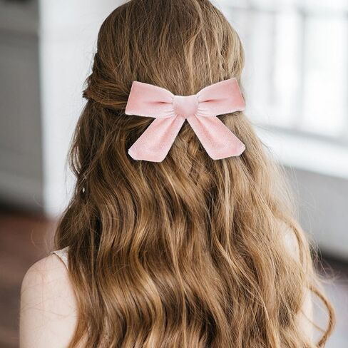 Baotongle 8PCS Velvet Hair Associory Velvet Hair Dows Barrettes and Clips Bows for Toddlers Dows for Little Kids Gift (8 ، Pink ، Fight Pink ، Peach Pink ، Beige) in Kuwait