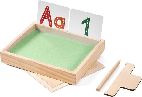 صينية رمل مونتيسوري للأطفال، صينية رمل للعب الكتابة مع غطاء للتدريب على كتابة الحروف والأرقام في الفصل الدراسي in Kuwait