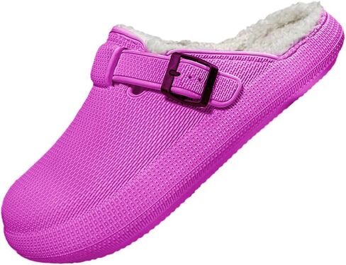 MGGMOKAY Unisex Winter Garden Shoes Fur Lined Clogs Warm House Slippers Indoor Outdoor Mules in Kuwait