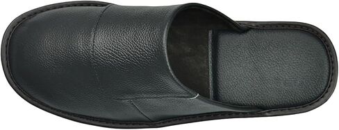 Hwayslon Leather Slippers Men's Women's Leather Room Slippers Natural Cowhide Luxury Solid Color Unisex in Saudi Arabia