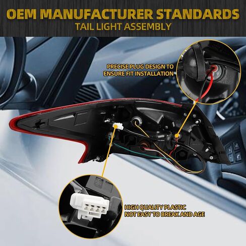 Dasbecan Tail Light Assembly Compatible with 2016 2017 2018 Nissan Altima Rear lamp Right Passenger Side 265509HS0A NI2805106 in Saudi Arabia