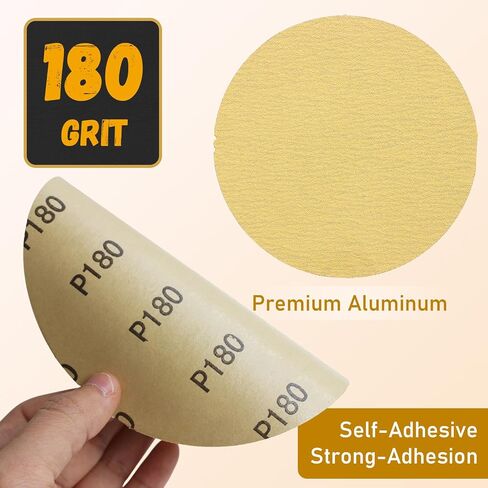 100 PCS 6 Inch PSA Sanding Discs 320 Grit Adhesive Backed Sandpaper Roll Sticky-Back Sandpaper for DA Sander Self Stick Aluminum Oxide Round Automotive Sandpaper with Sticky Back in Kuwait
