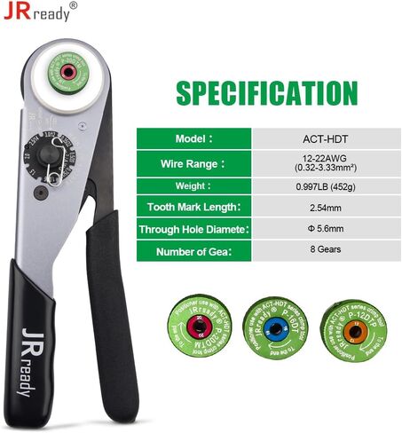 JRready 25Pcs ST2173 Deutsch Connectors Tool Kit, ACT-HDT Crimp Tool for Deutsch Size 12#16#20# Solid Contact Connectors with Deutsch Pin Removal Tools Kit for 4#8#12#16#20# Contacts in Kuwait