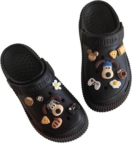 Women's Water Clogs Cartoon Dog Summer Garden Slippers, Outdoor Platform Hole Shoes Beach Sandals in Kuwait
