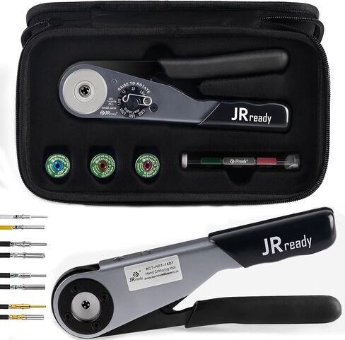 JRready 25Pcs ST2173 Deutsch Connectors Tool Kit, ACT-HDT Crimp Tool for Deutsch Size 12#16#20# Solid Contact Connectors with Deutsch Pin Removal Tools Kit for 4#8#12#16#20# Contacts in Kuwait