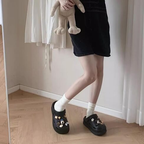 Women's Water Clogs Cartoon Dog Summer Garden Slippers, Outdoor Platform Hole Shoes Beach Sandals in Kuwait