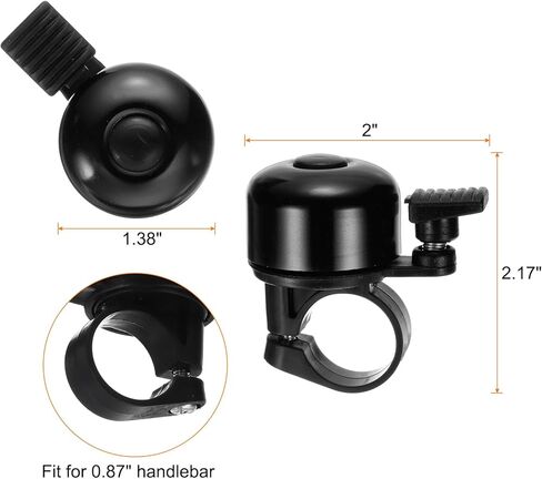 HARFINGTON Bike Bell Aluminum Mini Bicycle Bells with Loud Crisp Clear Sound Bike Ring Bell Bike Accessories for Adults Children Road Mountain Bike in Saudi Arabia
