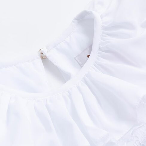 Girls Dress, Vintage Bluebell Heirloom Dress, White Lace, Puff Sleeve, Long Style for Spring and Autumn in Kuwait
