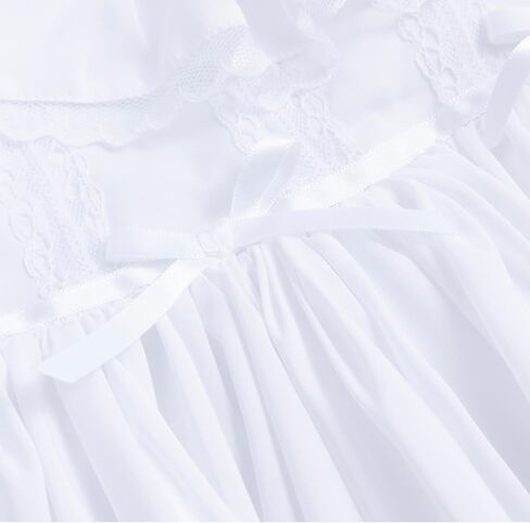 Girls Dress, Vintage Bluebell Heirloom Dress, White Lace, Puff Sleeve, Long Style for Spring and Autumn in Kuwait