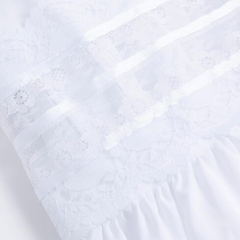 Girls Dress, Vintage Bluebell Heirloom Dress, White Lace, Puff Sleeve, Long Style for Spring and Autumn in Kuwait