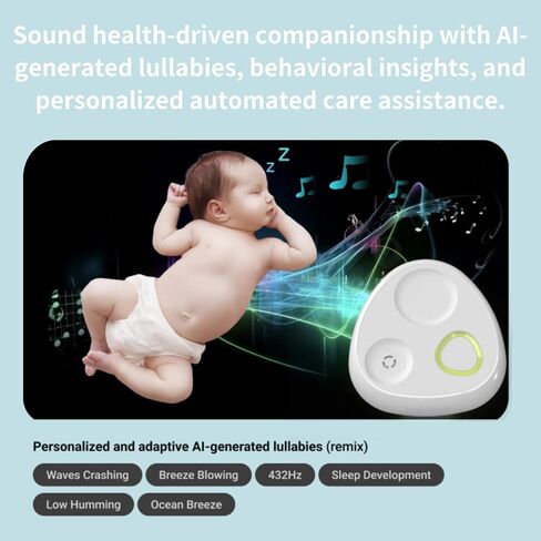 AI Smart Baby Monitor w/Free App, Tracking Breathing, Heart Rate & Sleep, Real-Time Alerts, Wireless & Portable, for Newborns to Toddlers (0-7 Years) in Saudi Arabia