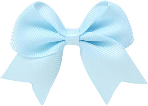 Baby Toddler Hair Bow Hair Clip Alligator Grosgrain Ribbon Red Bow Hair Clip for Little Girls Infant Kids 2 Pack ZFJ53 (Light Blue) in Kuwait
