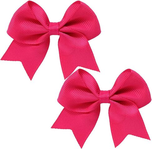 Baby Toddler Hair Bow Hair Clip Alligator Grosgrain Ribbon Red Bow Hair Clip for Little Girls Infant Kids 2 Pack ZFJ53 (Light Blue) in Kuwait