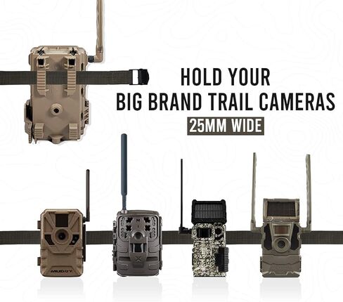 Trail Camera Straps, Game Cam Mounting Straps w/Durable Alloy Buckle, 6 ft. Long Hunting Utility Strap for Hanging Deer Camera Tree Stand, 25mm Width, Brown, 4-Pack in Saudi Arabia