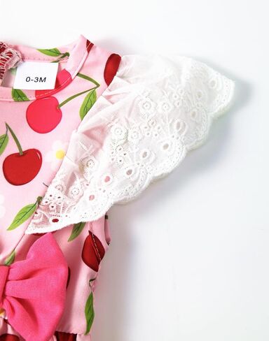 Baby Girls Clothes Toddler Ruffled Sleeveless Romper Bow Knot Newborn Infant Casual Summer Jumpsuit Outfit in Saudi Arabia