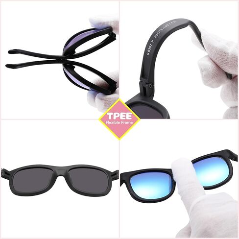 LIU·WEN Cute Polarized Baby Sunglasses with Strap - Flexible Frame for Toddler Newborn Infant 0-24 Months in Saudi Arabia