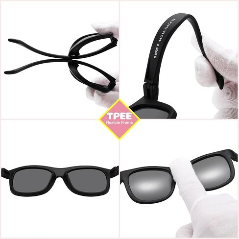 LIU·WEN Cute Polarized Baby Sunglasses with Strap - Flexible Frame for Toddler Newborn Infant 0-24 Months in Saudi Arabia