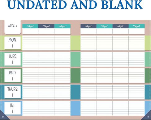 Carson Dellosa We Belong Teacher Planner, 8" x 11" Boho Rainbow Lesson Plan Book With Stickers, Checklist, Notes, School Supplies for Classroom Organization in Kuwait