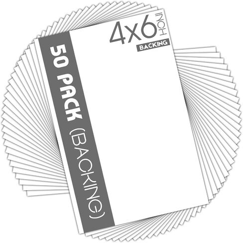 Mat Board Center, 100 Pack 5x7 White Backing Matte Boards, 4-ply Thickness Backer Boards for Frames, Photos, Prints, Arts and More in Saudi Arabia