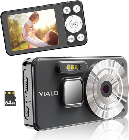 كاميرا رقمية 4K للمراهقين ، كاميرا رقمية 64 ميجا بايت FHD للأطفال مع بطاقة SD 64 جيجابايت ، وكاميرات التكبير الرقمية 18x للتصوير الفوتوغرافي ، و Point ، وتصوير كاميرا الفيديو للأطفال ، والأبيض. in Kuwait