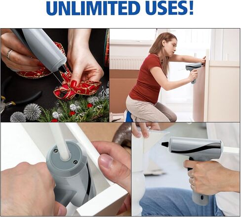 Hot Glue Gun Kit with 30 Hot Glue Sticks, Precision Nozzle, Fast Preheating Hot Melt Glue Gun Full Size for School Crafts DIY Art Decorations Quick Home Repairs - White in Kuwait