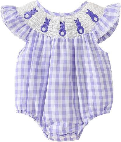 Baby Girl Easter Outfit Bunny Romper My First Easter Baby Girl Clothes 0-18 Months in Saudi Arabia