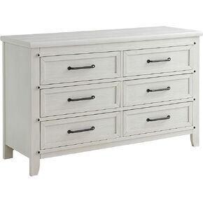 سوهو بيبي إليسون بريميوم 6-Drawer Dresser ، ريفي أبيض