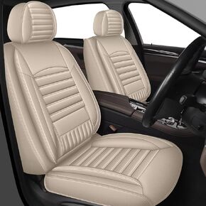 Seat Covers for Car Full Set Fit for Nissan Frontier 2007-2024 2025 Leather Seat Covers Breathable Waterproof Seat Protectors Automotive Seat Cushion with Airbag Compatible (5 Seats, Black)