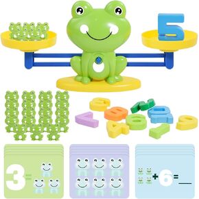 BAKAM Penguin Balance Scale Number Counting Blocks Games for Kids Ages 3-5, Montessori Math Games for Kids 5-7, Preschool Kindergarten Learning Activities, STEM Educational Toys for 3+ Year Old
