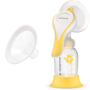 Medela PersonalFit Flex Breast Shields, 2 Pack of Small 21mm Breast Pump Flanges, Made Without BPA & Manual Breast Pump with Flex Shields Harmony Single Hand for More Comfort and Expressing More Milk