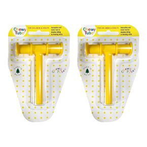 Chewy Tubes, Pack of 2 Yellow (Small) Chewy Tubes - Pediatric and Adult Sensory Treatment Tool